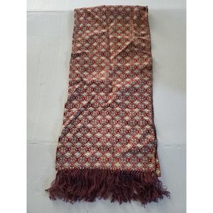 Cathedral Design St Peter's Rome By Ray Wells Rectangular Red Silk Fringe Scarf